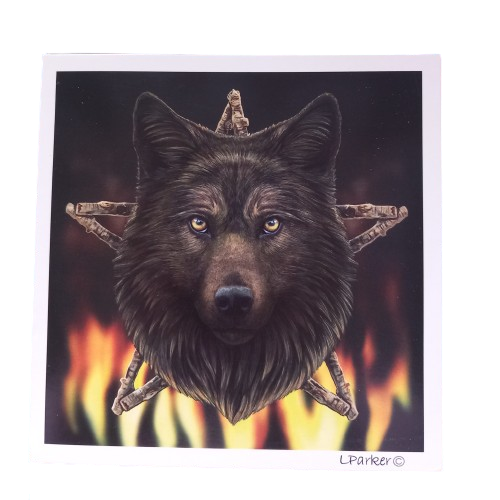 A Wolf Head and Pentagram